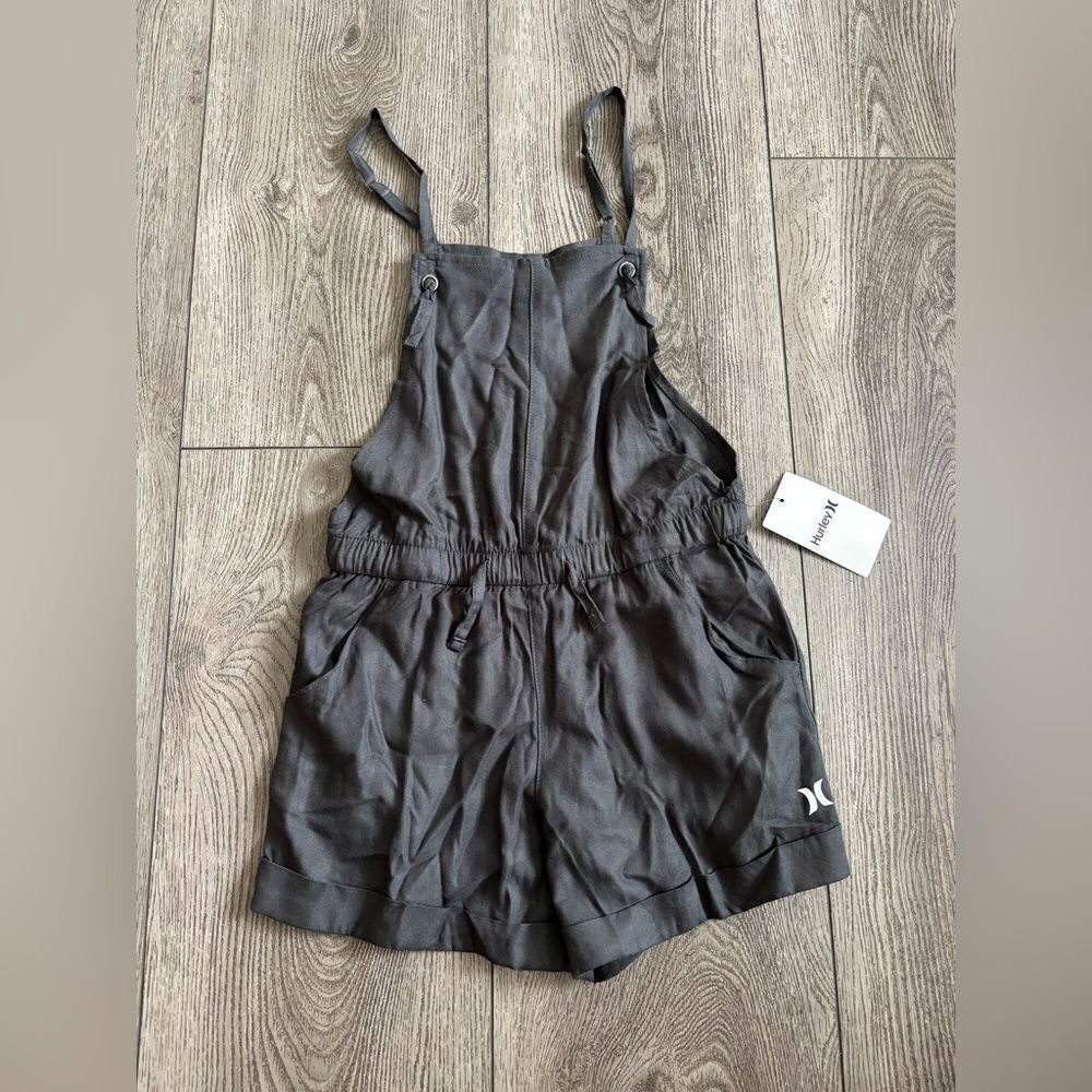 Hurley Black One Piece Adjustable Straps Elastic Waist